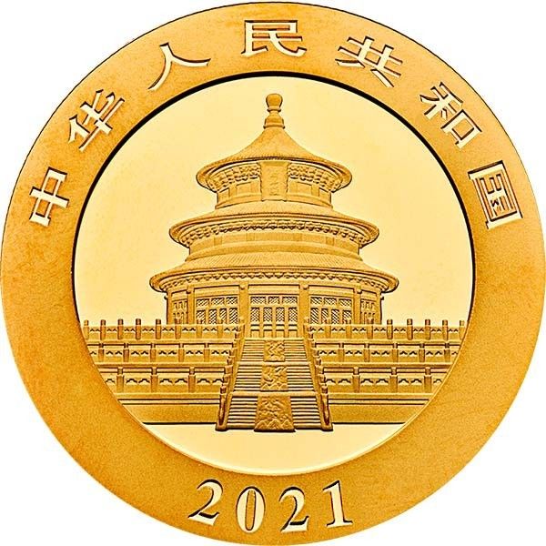 China Panda 3g 2021 Goldmünze