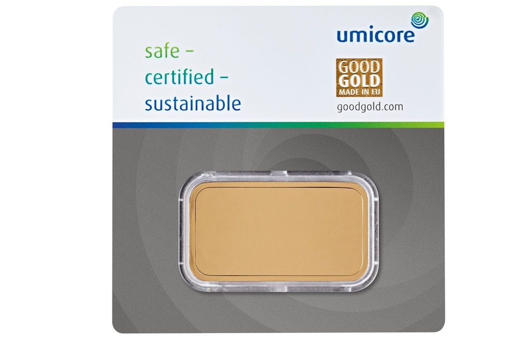 Umicore Goldbarren 20g Packung2