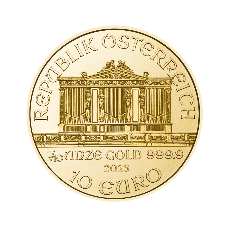 Wiener Philharmoniker 1/10 Unze Goldmünze 2023