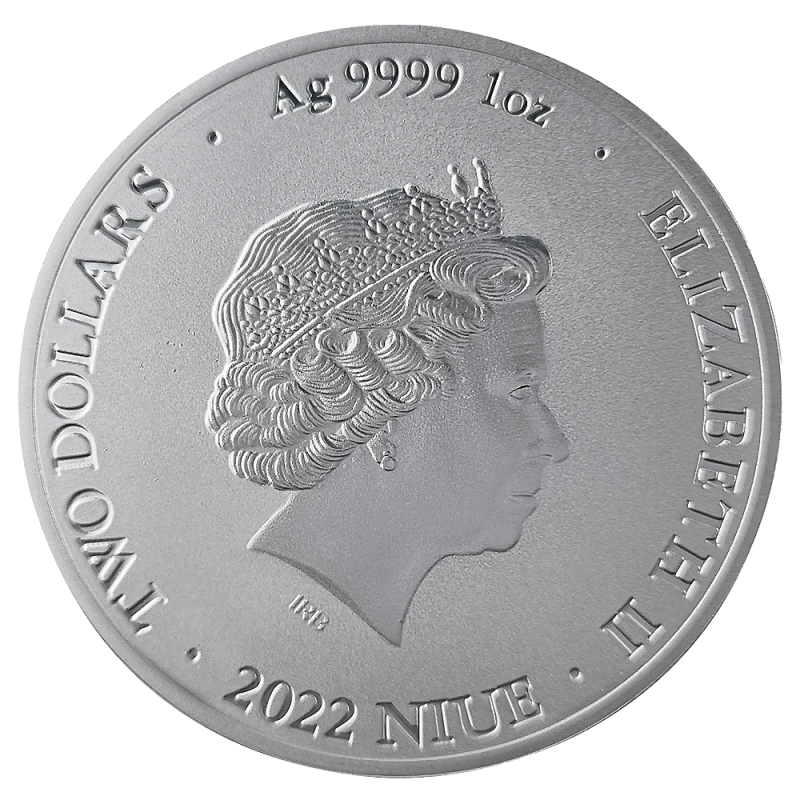 Niue Bitcoin 1 Unze Silbermünze 2022 differenzbesteuert
