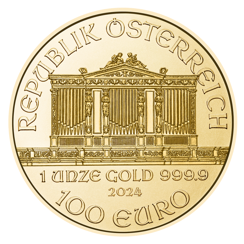 Wiener Philharmoniker 1 Unze Goldmünze 2024