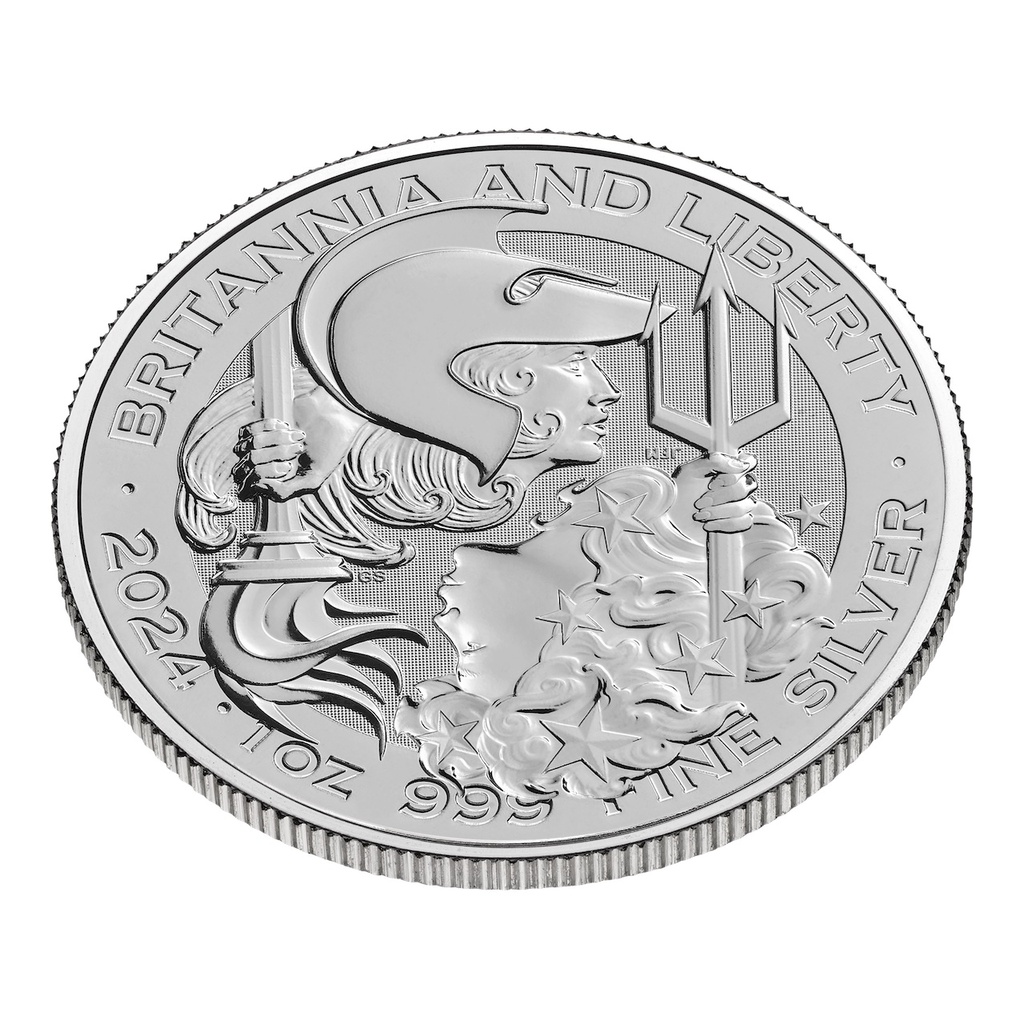 Britannia und Liberty 1 Unze Silbermünze 2024
