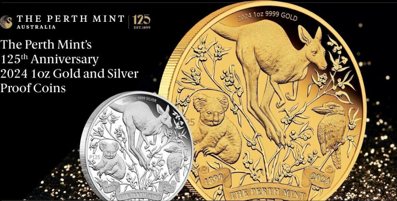 125 Jahre Perth Mint 1 Unze Goldmünze 2024