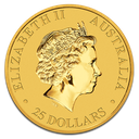 Nugget, Kangaroo, 1 4oz Gold, 2015 - Back