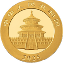 China Panda 15g Goldmünze 2025