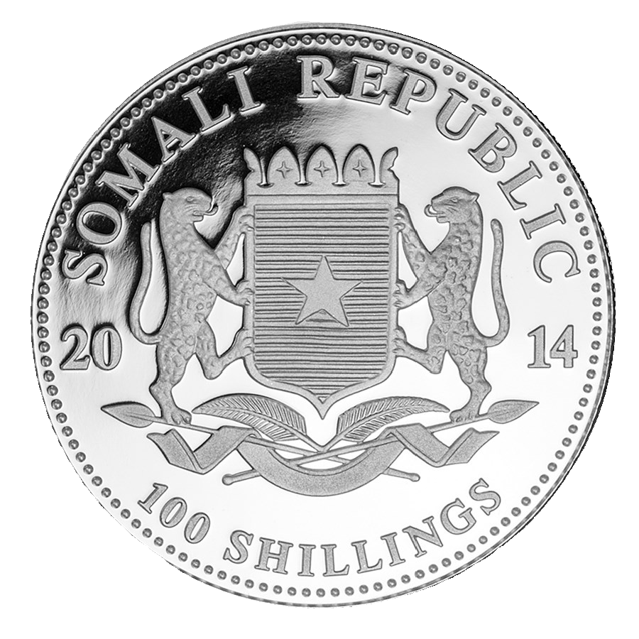Somalia Elefant 1 Unze Silbermünze 2014