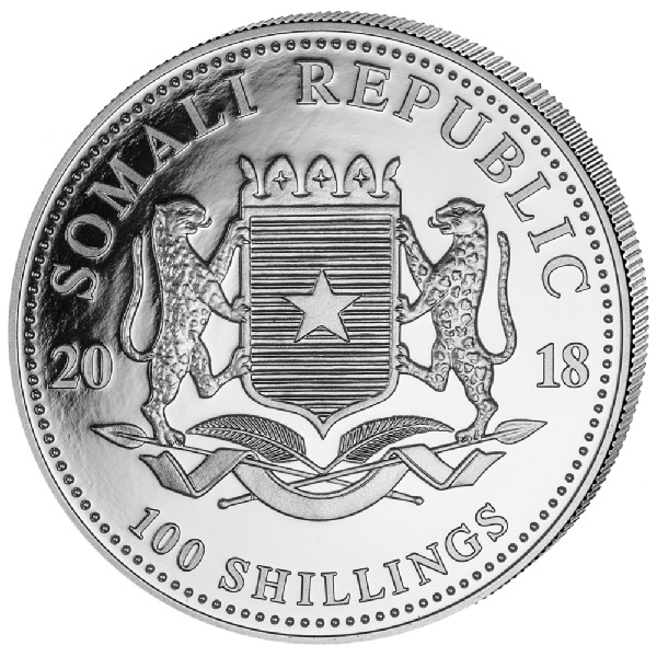 Somalia Leopoard 1oz Silber 2018-RS