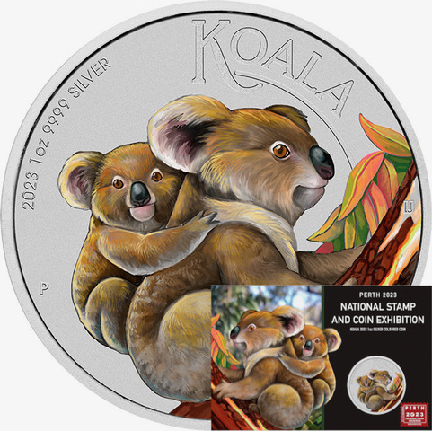 Australien Koala Unze Silbermünze 2024 coloriert  (Kopie)