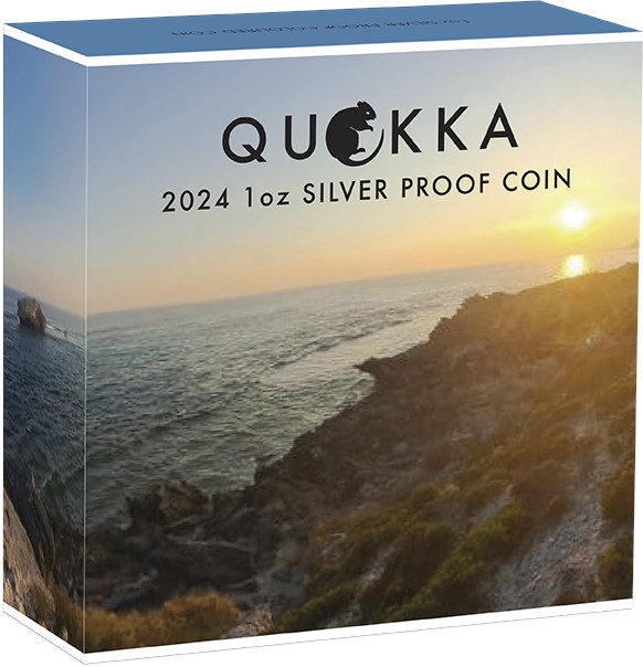 Australien Quokka 1 Unze Silbermünze 2024 coloriert - Polierte Platte