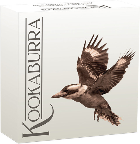 Australien Kookaburra 2 Unzen Silbermünze 2024 teilvergoldet - Polierte Platte High Relief