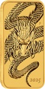 Drache 1 Unze Goldmünze rechteckig 2025 - Seitlich