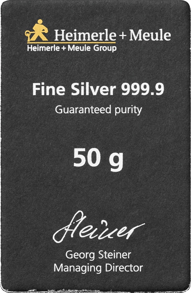 50 Gramm Silberbarren | Heimerle + Meule