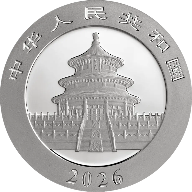 China Panda 30g Silbermünze 2026