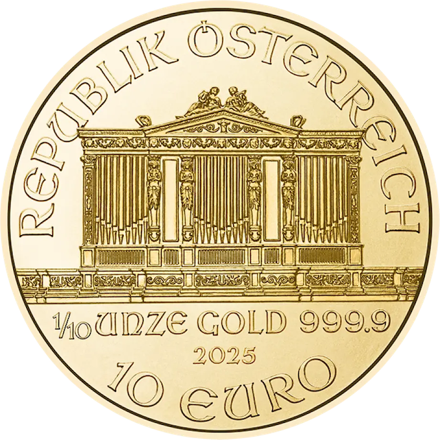 Wiener Philharmoniker 1/10 Unze Goldmünze 2026