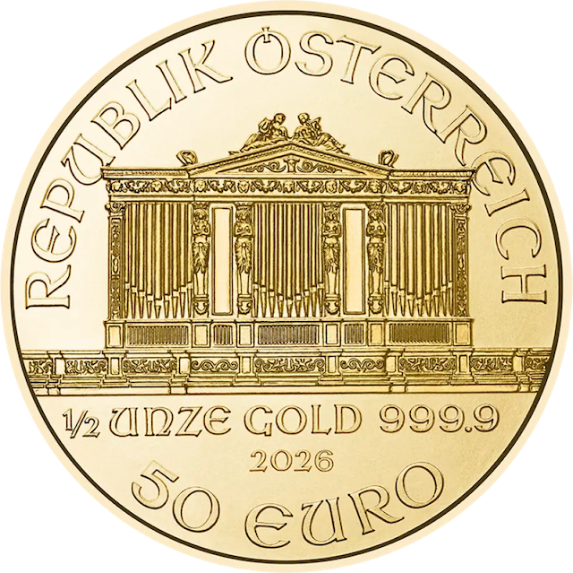Wiener Philharmoniker 1/2 Unze Goldmünze 2026