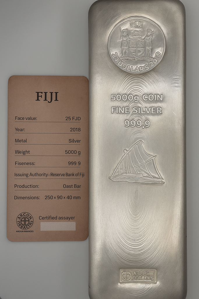 Fiji Islands Münzbarren 5 Kilo Silber | differenzbesteuert