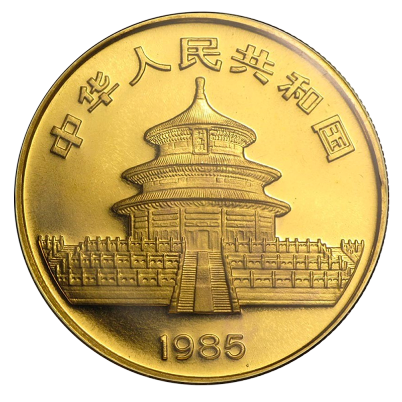 China Panda 1 oz Goldmünze 1985