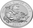 2019 10oz valiant Silver Bullion Coin Reverse with edge - bul42860