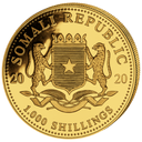 Somalia Elefant 1oz Goldmünze 2020