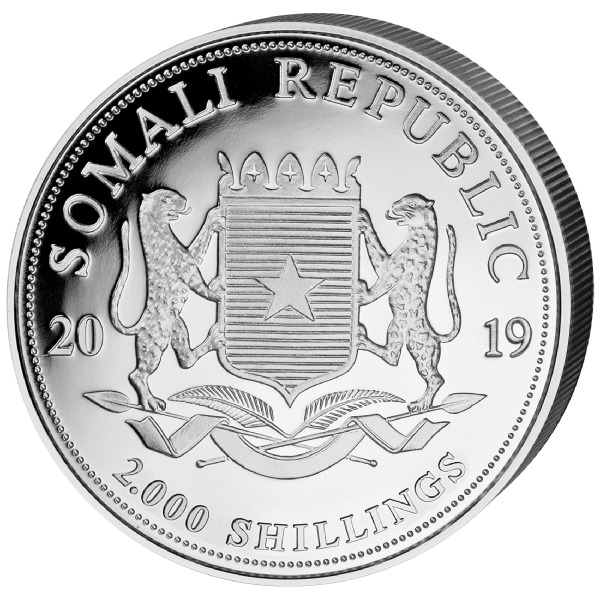 Somalia Elefant 1kg Silber 2019 - RS