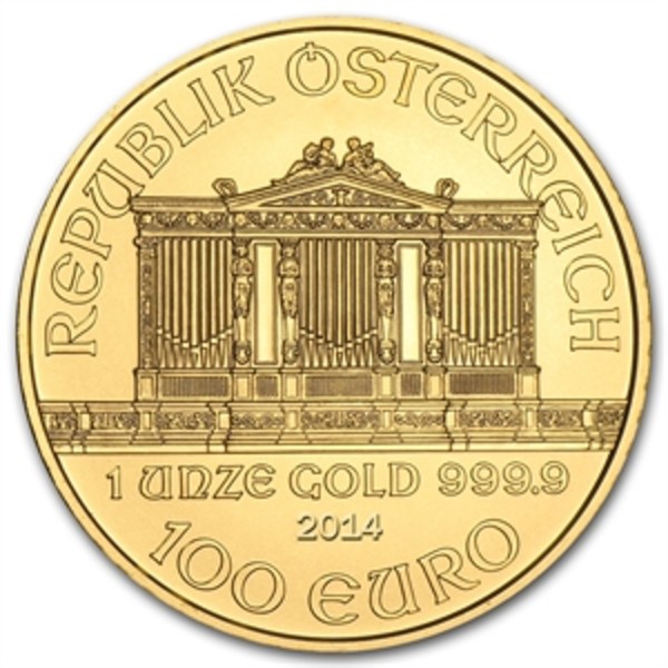 Vienna Philharmonic Gold 1oz 2014 - Back