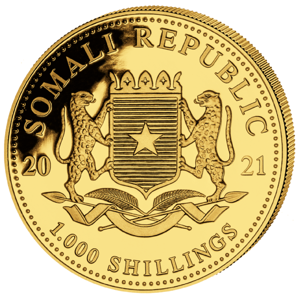 Somalia Elefant 1oz Goldmünze 2021