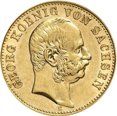 10 Mark König Georg von Sachsen Goldmünze