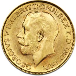 1/2 Pfund Sovereign Georg V. Goldmünze | verschiedene Jahre
