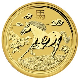 Lunar Pferd 1oz Goldmünze 2014