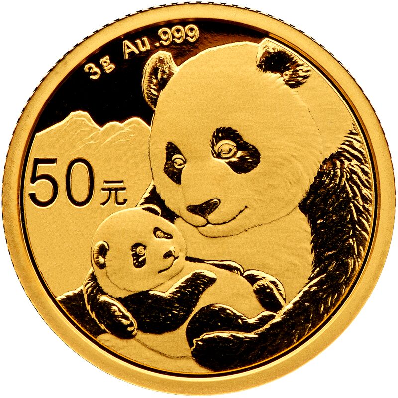 China Panda 3g Goldmünze 2019