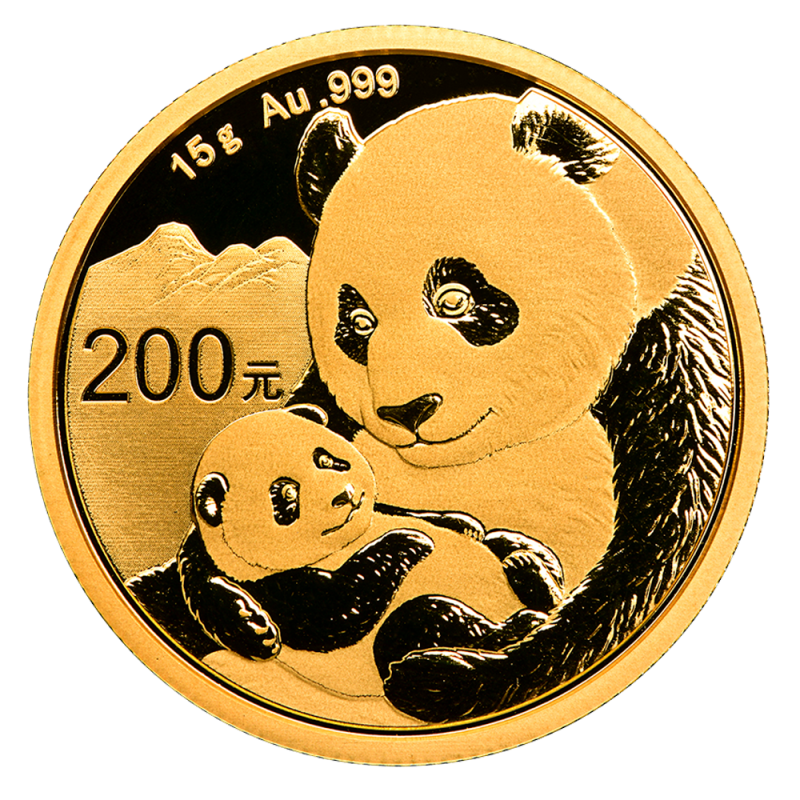 China Panda 15g Goldmünze 2019
