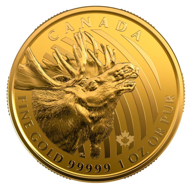 Call of the Wild "Goldener Elch" 1 Unze Goldmünze 2019 | .99999
