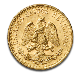 2 Mexikanische Peso Hidalgo Goldmünze | 1919-1948