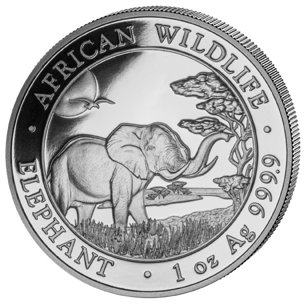 Somalia Elefant 1 Unze Silbermünze 2018 | differenzbesteuert