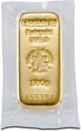 500 Gramm Goldbarren Heraeus mit Zertifikat