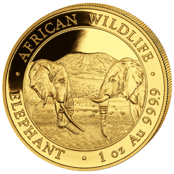 Somalia Elefant 1 Unze Goldmünze 2020