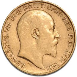 1/2 Pfund Sovereign Edward VII. Goldmünze | verschiedene Jahre
