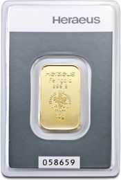 10 Gramm Goldbarren | Heraeus mit Zertifikat