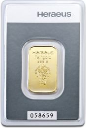 10 Gramm Goldbarren Heraeus mit Zertifikat