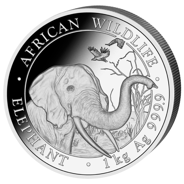 Somalia Elefant 1 Kilo Silbermünze 2018 differenzbesteuert