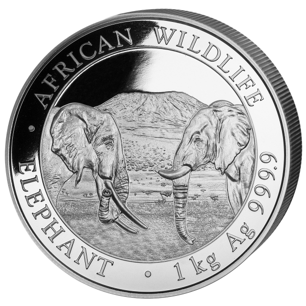 Somalia Elefant 1 Kilo Silbermünze 2020 | differenzbesteuert