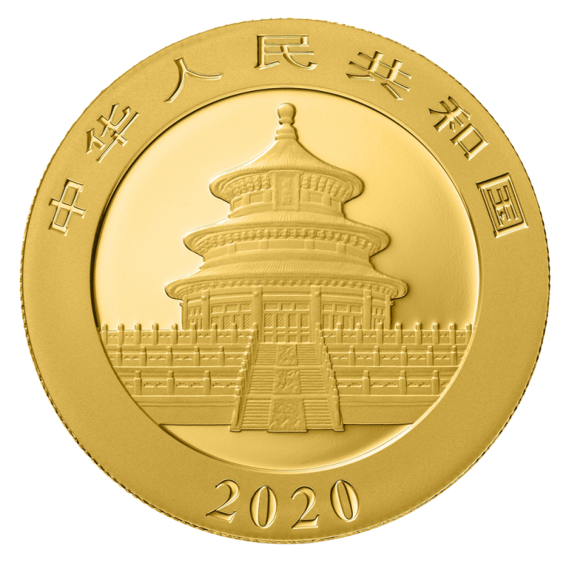 China Panda 30g Goldmünze 2020