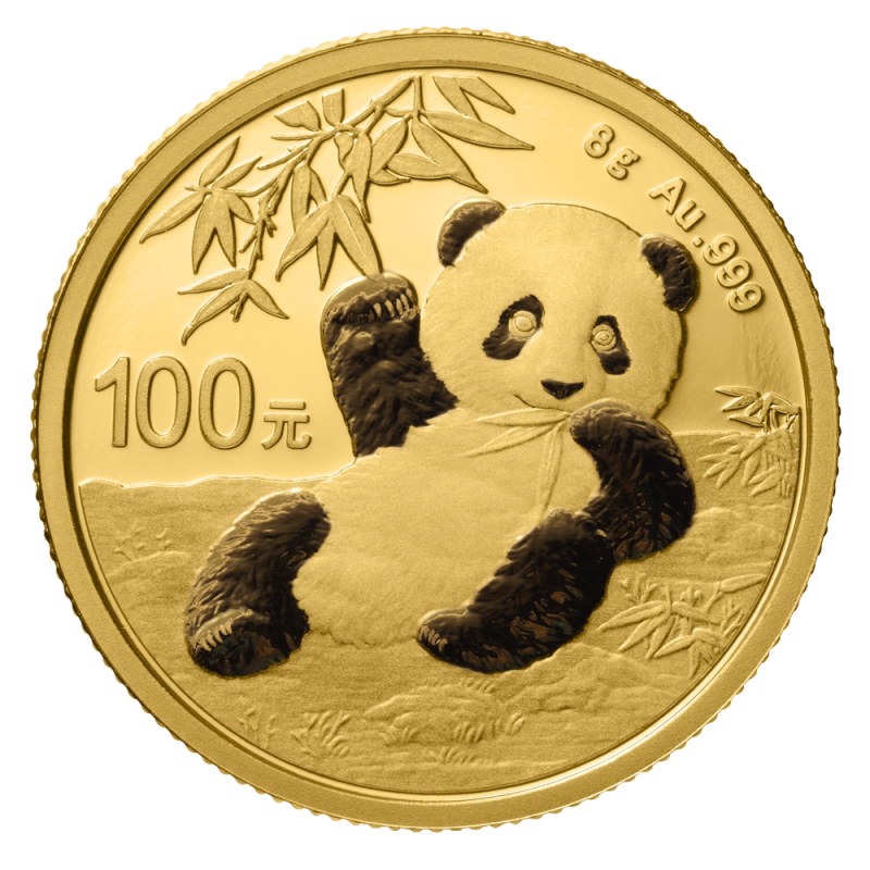 China Panda 8g Goldmünze 2020