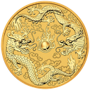 Australien &quot;Chinese Myths &amp; Legends&quot; Drache und Drache 1 Unze Goldmünze 2020