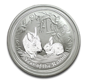 Lunar Hase 2oz Silbermünze 2011 (differenzbesteuert)