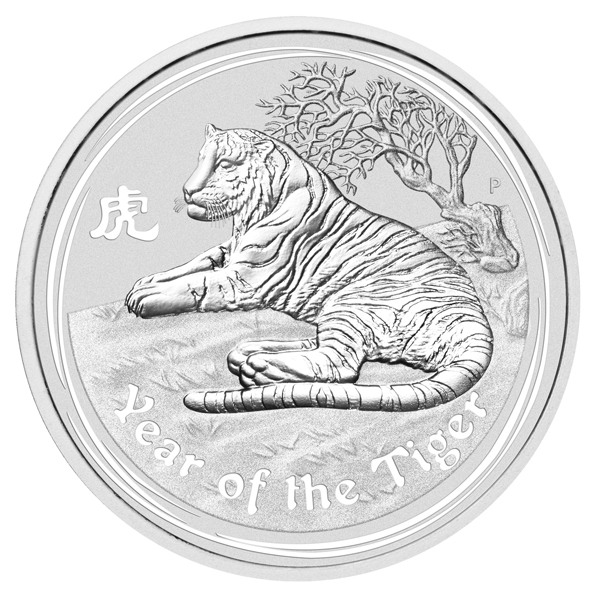 Lunar II Tiger 1 Kilo Silbermünze 2010 | differenzbesteuert