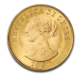 50 Pesos Liberty Goldmünze Chile
