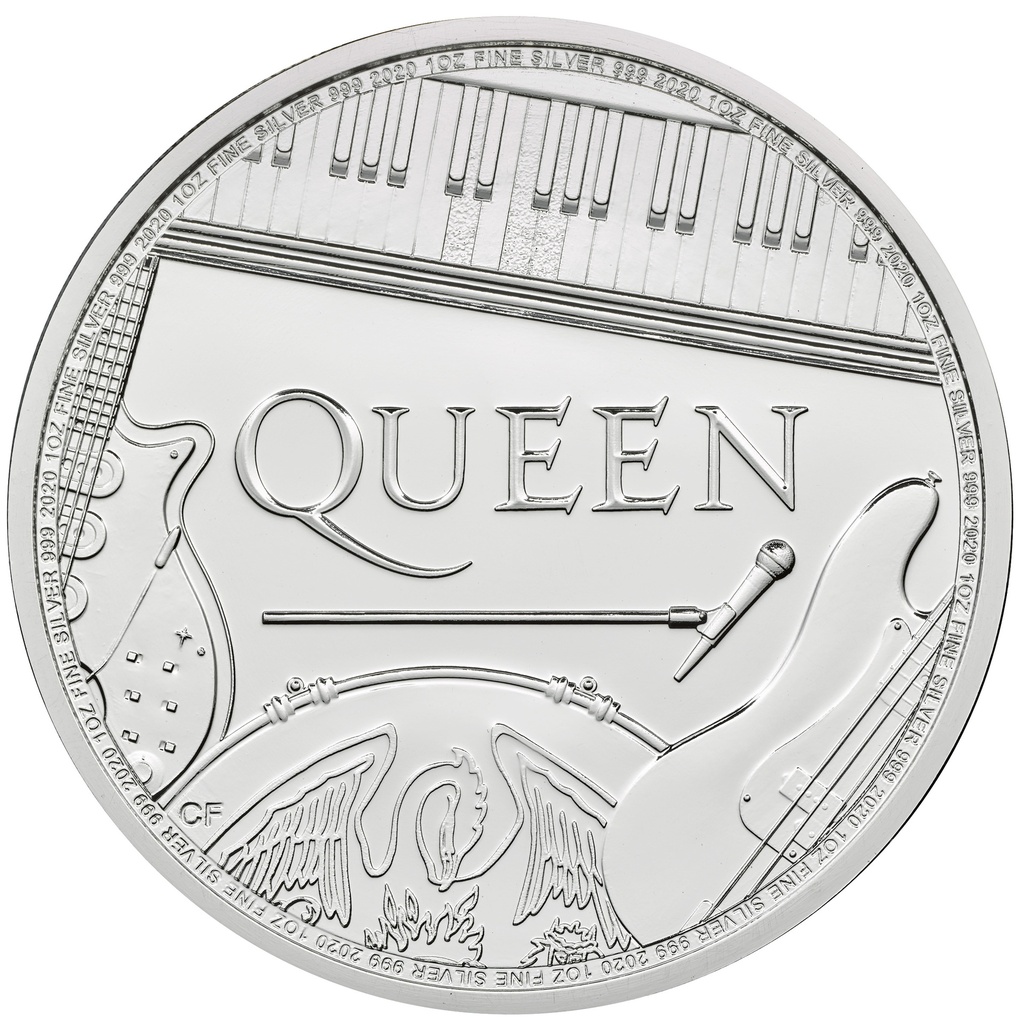 Musik-Legenden - Queen (BU) - 1 Unze Silbermünze 2020 | differenzbesteuert