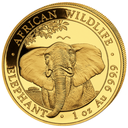 Somalia Elefant 1 Unze Goldmünze 2021