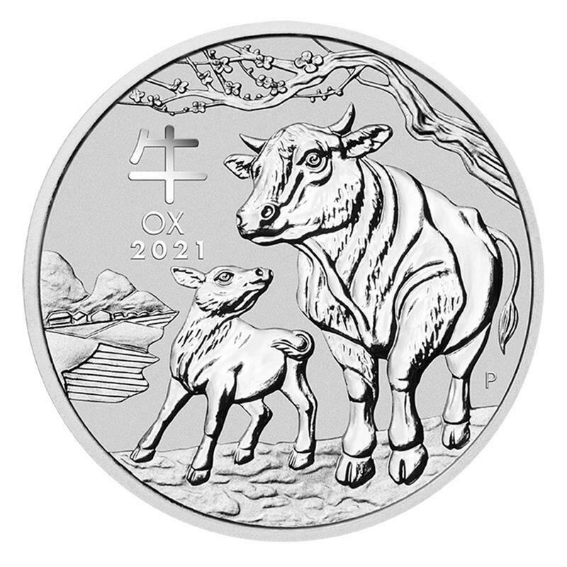 Lunar III Ochse 1 Unze Silbermünze 2021 | differenzbesteuert